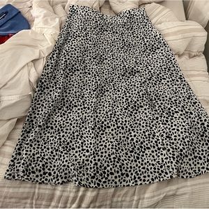 Polka dot midi skirt with side slit from Shein. Size large.